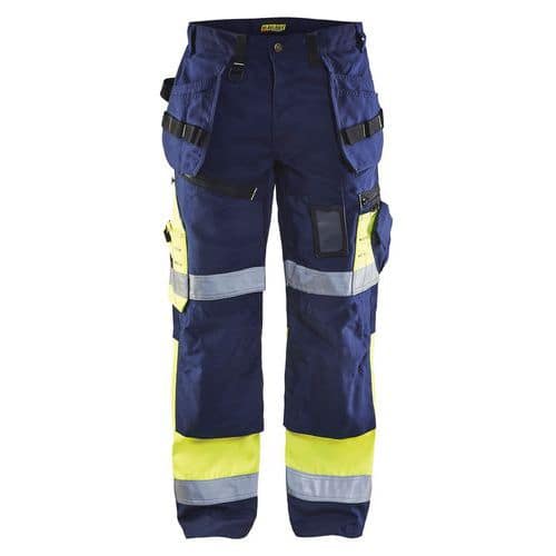 Werkbroek High Vis X1500 1508 - marineblauw/geel