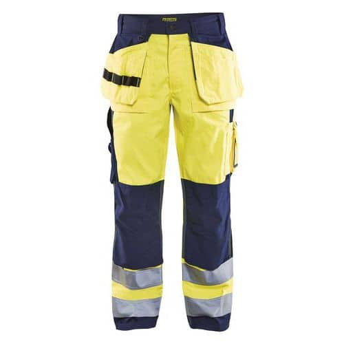 Werkbroek High Vis 1533 - marineblauw/geel