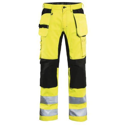 Werkbroek met Stretch High Vis 1552 - geel/zwart