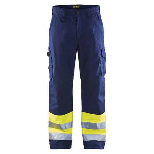 Werkbroek High Vis 1564 - marineblauw/geel