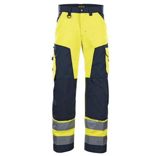 Werkbroek High Vis zonder spijkerzak 1566 - geel/marineblauw