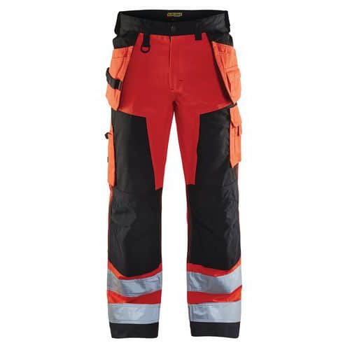 Werkbroek High Vis 1568 - rood/zwart