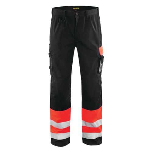 Werkbroek High Vis 1584 - rood/zwart