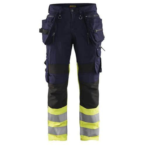 High Vis Werkbroek met stretch X1900 1994 - marineblauw/geel