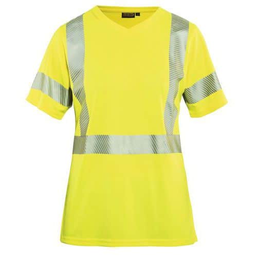 T-shirt Dames High Vis 3336 - ronde hals - geel