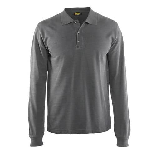 Polo manches longues gris