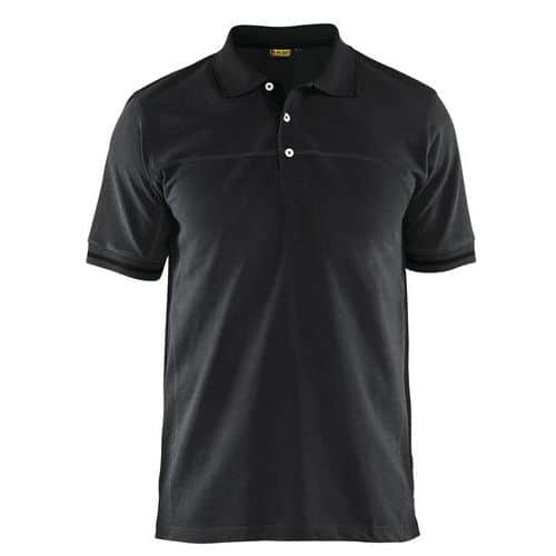 Poloshirt korte mouw knoopsluiting 3389 - zwart/donkergrijs