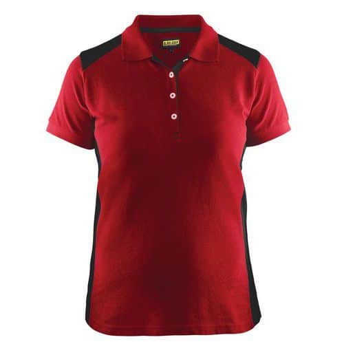 Polo femme rouge/noir