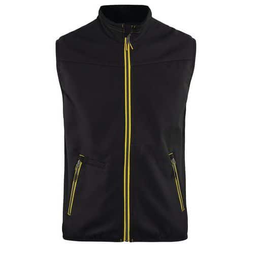 Gilet sans manche noir/jaune fluorescent