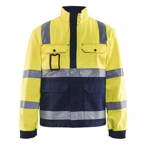 Jack Ongevoerd High Vis 4023 - geel/marineblauw