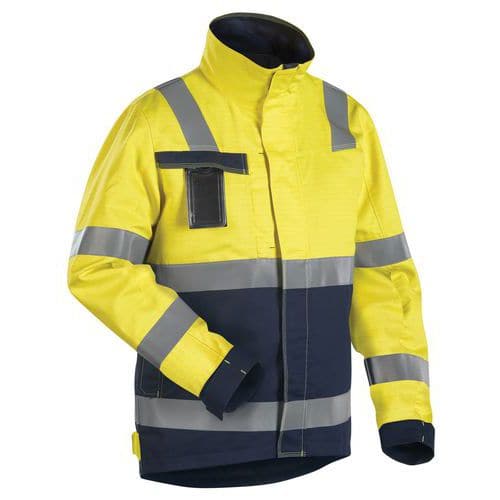 Winterjas Multinorm  waterdicht High Vis 4068 - geel/marineblauw