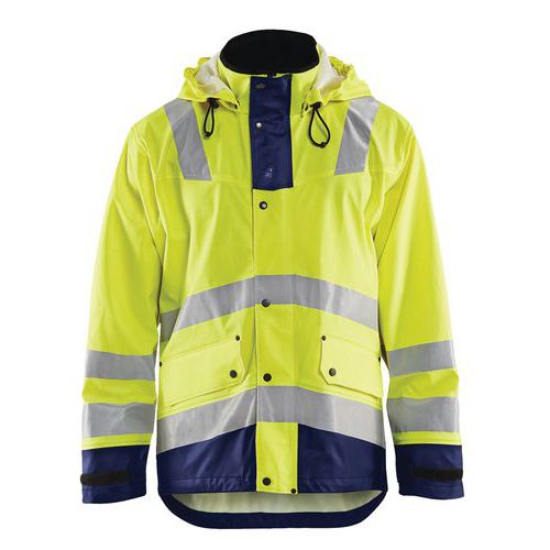 Regenjas High Vis LEVEL 2 4302 - geel/marineblauw