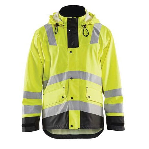 Veste de pluie niveau 2 jaune fluorescent/noir