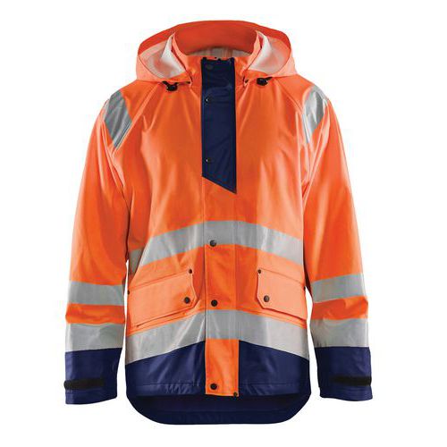 Regenjas High Vis Level 1 4323 - oranje/marineblauw