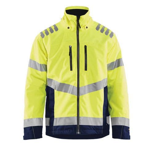 Veste hiver haute visibilité jaune fluorescent/marine, étanche