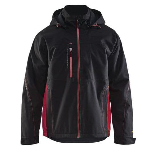 Veste hardshell noir/rouge