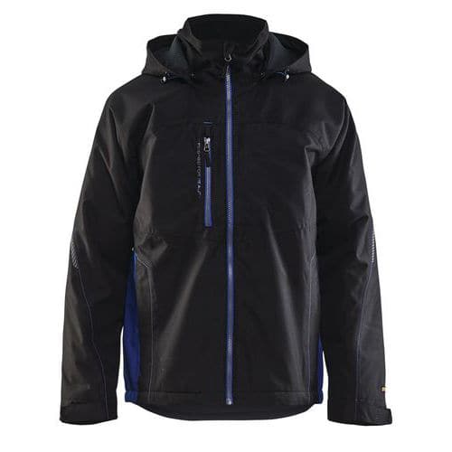 Veste hardshell noir/bleu roi