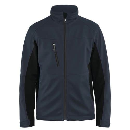 Veste softshell marine foncé/noir, col molletonné