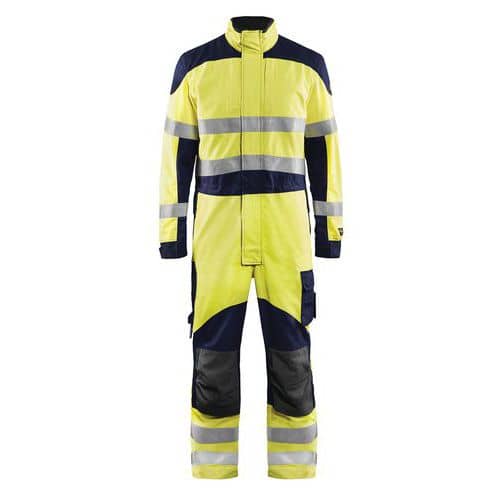 Overall Multinorm vlamvertragend High Vis 6089 - Geel/Marineblauw