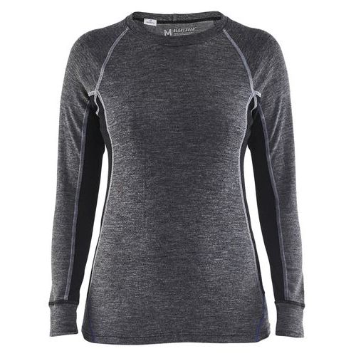 Haut de sous-vêtements warm femme gris/noir