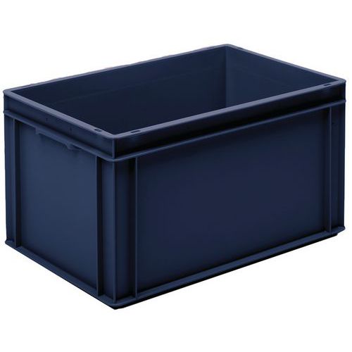 Bac norme Europe - Plein - Bleu recyclé - 60L - UTZ