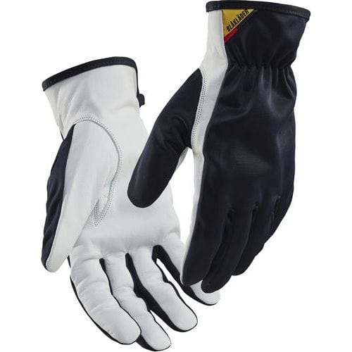 Gants de protection en cuir de chèvre - Bleu/blanc - Blåkläder