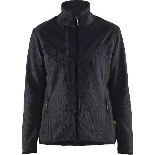 Dames gebreid vest met softshell antracietgrijs/zwart - Blåkläder