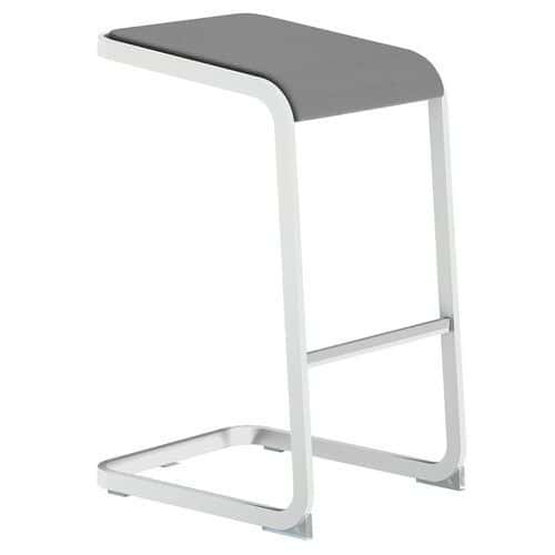 Tabouret haut ergonomique avec pied blanc C-Stool