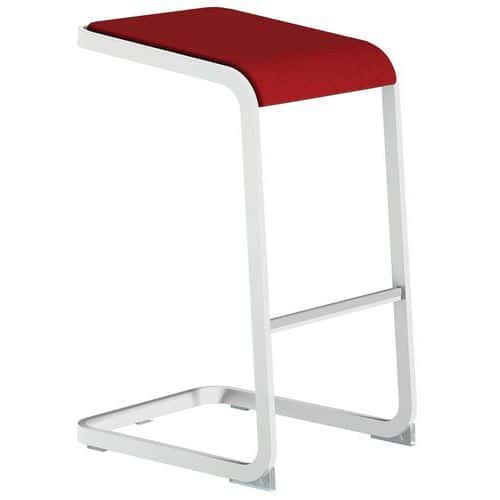 Tabouret haut ergonomique avec pied blanc C-Stool