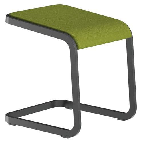 Tabouret bas avec piètement anthracite C-Stool