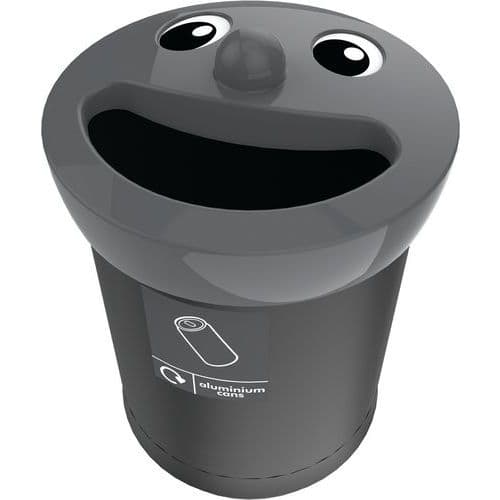 Afvalbak Smiley Face Bin 52 ltr aluminium cans Vepabins