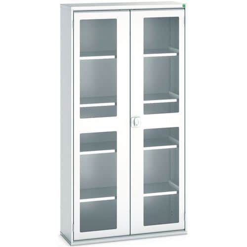 Armoire Verso Portes Transparentes Avec 4 Tablettes 1050x350x2000_Bott