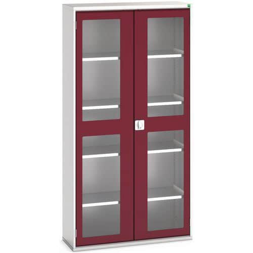 Armoire Verso Portes Transparentes Avec 4 Tablettes 1050x350x2000_Bott