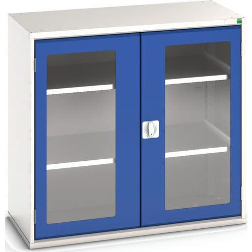 Hoge kast Verso 1050x550x1000mm met raamdeur en 2 legborden - BOTT