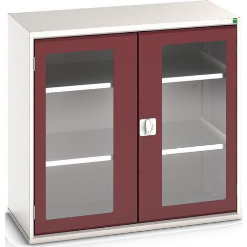 Hoge kast Verso 1050x550x1000mm met raamdeur en 2 legborden - BOTT