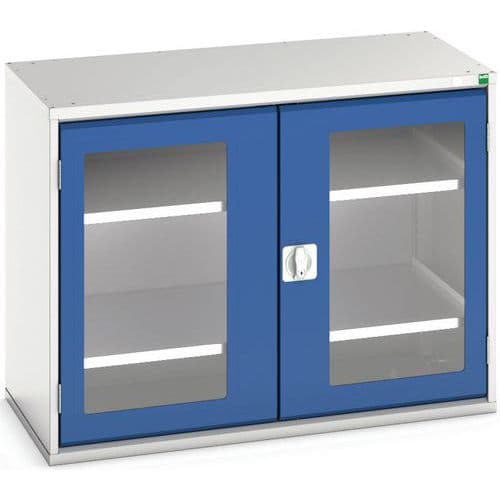 Hoge kast Verso 1050x550x800mm met raamdeur en 2 legborden - BOTT