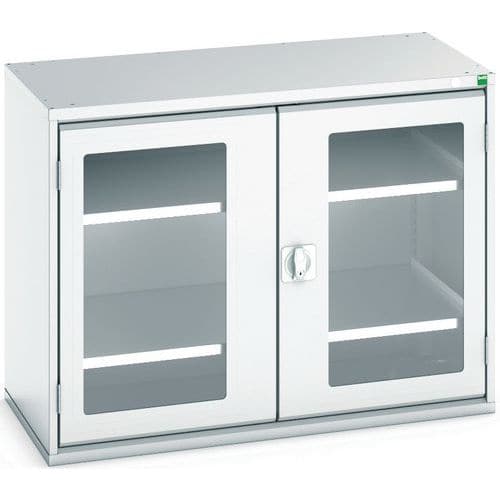 Hoge kast Verso 1050x550x800mm met raamdeur en 2 legborden - BOTT