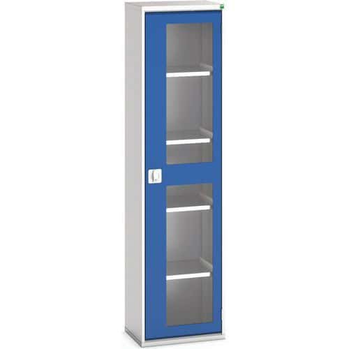 Armoire Verso Portes Transparentes Avec 4 Tablettes 525x350x2000_Bott