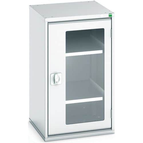 Hoge kast Verso 525x550x900mm met raamdeur en 2 legborden - BOTT