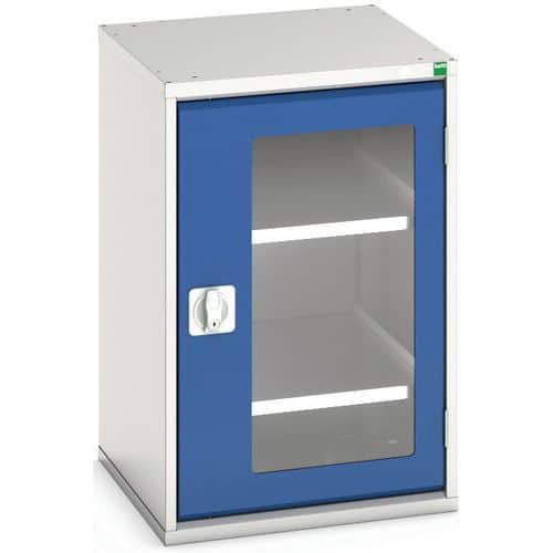 Hoge kast Verso 525x550x800mm met raamdeur en 2 legborden - BOTT