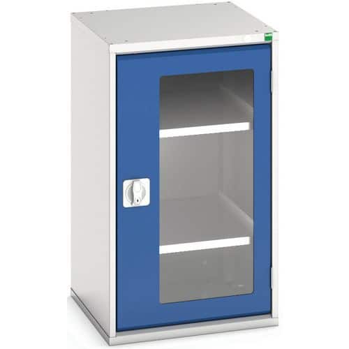 Hoge kast Verso 525x550x900mm met raamdeur en 2 legborden - BOTT