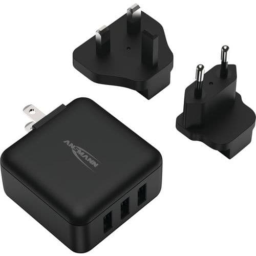 Reisadapter en oplader universeel USB - Ansmann