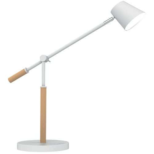 Led-bureaulamp Vicky - Hout en wit - Unilux