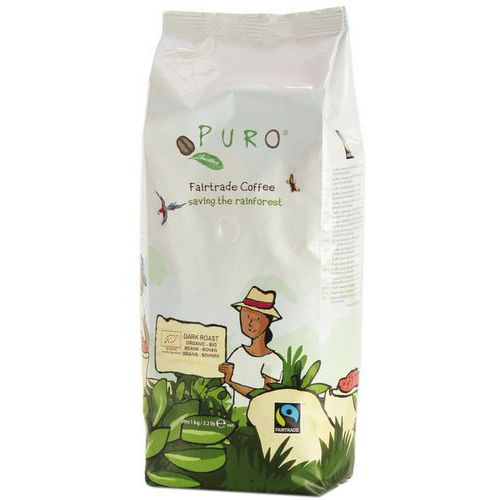 Café Dark Roast puro fairtrade grain 1kg 100% Arabica - Miko