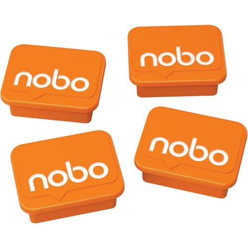 Magneet Nobo voor Whiteboard Oranje 18x22mm