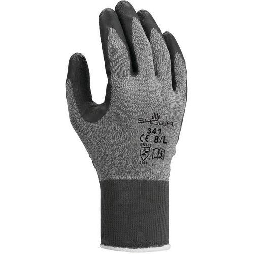 Gants polyvalents 341GB gris - Enduction latex / Showa