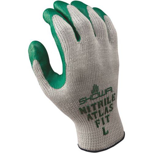 Gants grip polyvalents 350R gris-vert - Enduction nitrile _Showa