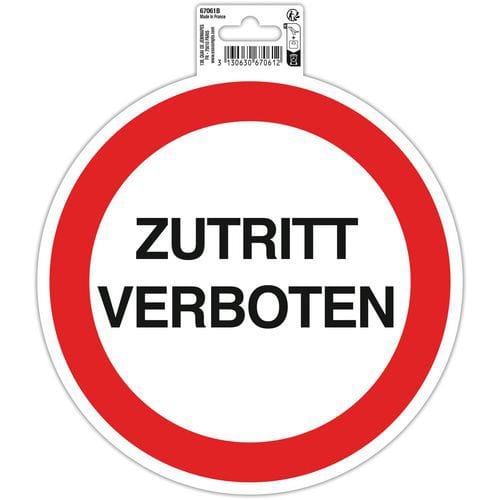 Toegang verboden duits - 20 cm - Exacompta