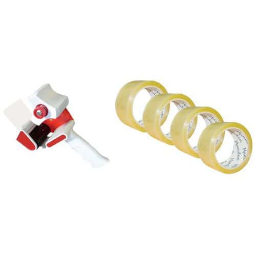 36 rollen tape Hot Melt + 1 dispenser - Manutan Expert