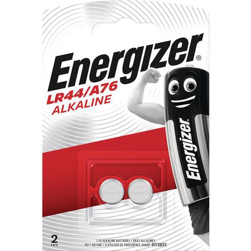 Pile alcaline LR44 pour calculatrice, montre -  2 pièces - Energizer